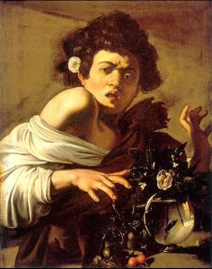 "Мальчик,  укушенный ящерицей" (1593-1594) Караваджо